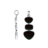 AP-6346-SHB Sterling Silver Pendant with Black Shell Jewelry Bali Designs Inc